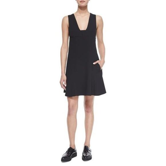 T by Alexander Wang Plunge-Neck Dress Size 2 NWT - Picture 1 of 4